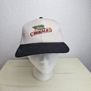 Vintage Dekalb Hat Cap Mens Snapback Beige K Products Made In USA Farming Read
